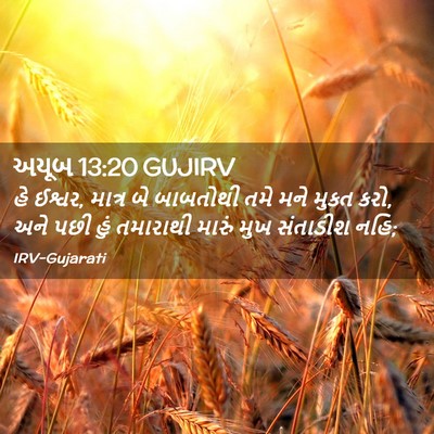 Picture 02 - અયૂબ 13:20 GUJIRV - હે ઈશ્વર, માત્ર બે - Bible Verse Picture