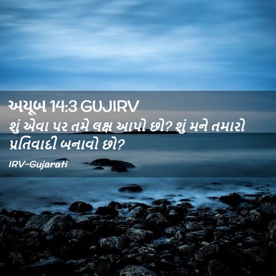 Picture 02 - અયૂબ 14:3 GUJIRV - શું એવા પર તમે લક્ષ - Bible Verse Picture