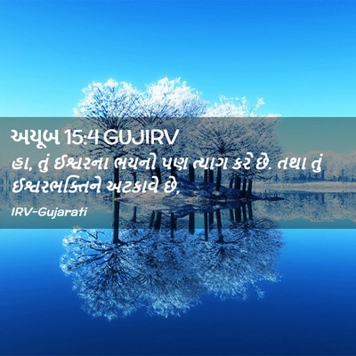 Picture 02 - અયૂબ 15:4 GUJIRV - હા, તું ઈશ્વરના - Bible Verse Picture