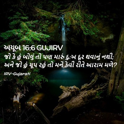 Picture 02 - અયૂબ 16:6 GUJIRV - જો કે હું બોલું તો - Bible Verse Picture