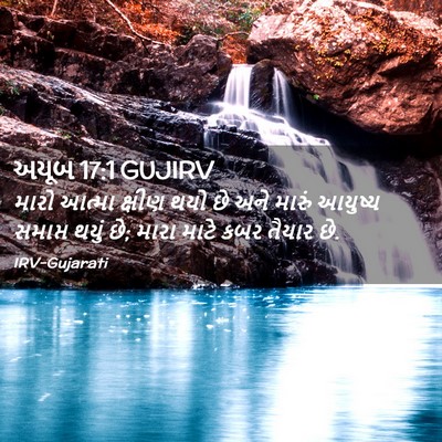 Picture 02 - અયૂબ 17:1 GUJIRV - મારો આત્મા ક્ષીણ - Bible Verse Picture