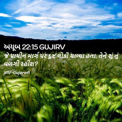 Picture 02 - અયૂબ 22:15 GUJIRV - જે પ્રાચીન માર્ગ - Bible Verse Picture