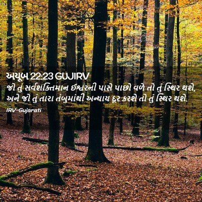 Picture 02 - અયૂબ 22:23 GUJIRV - જો તું - Bible Verse Picture