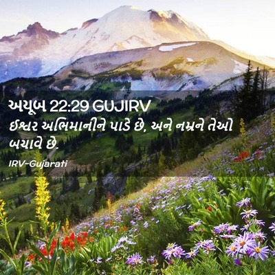 Picture 02 - અયૂબ 22:29 GUJIRV - ઈશ્વર અભિમાનીને - Bible Verse Picture
