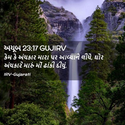 Picture 02 - અયૂબ 23:17 GUJIRV - કેમ કે અંધકાર મારા - Bible Verse Picture