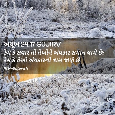 Picture 02 - અયૂબ 24:17 GUJIRV - કેમ કે સવાર તો - Bible Verse Picture