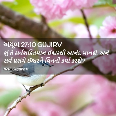 Picture 02 - અયૂબ 27:10 GUJIRV - શું તે - Bible Verse Picture