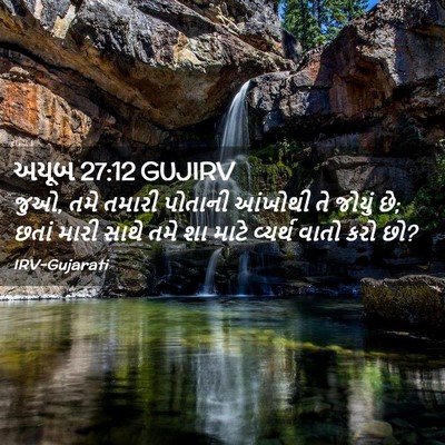 Picture 02 - અયૂબ 27:12 GUJIRV - જુઓ, તમે તમારી - Bible Verse Picture