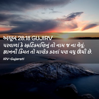 Picture 02 - અયૂબ 28:18 GUJIRV - પરવાળાં કે - Bible Verse Picture