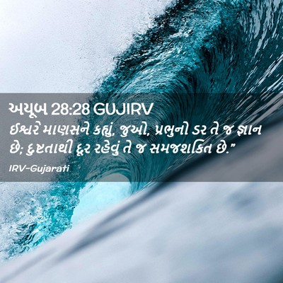Picture 02 - અયૂબ 28:28 GUJIRV - ઈશ્વરે માણસને - Bible Verse Picture