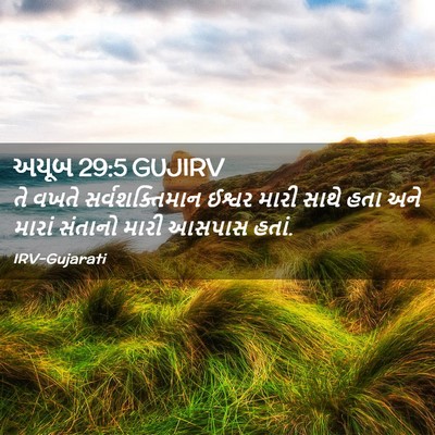 Picture 02 - અયૂબ 29:5 GUJIRV - તે વખતે - Bible Verse Picture