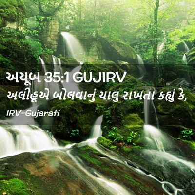 Picture 02 - અયૂબ 35:1 GUJIRV - અલીહૂએ બોલવાનું - Bible Verse Picture