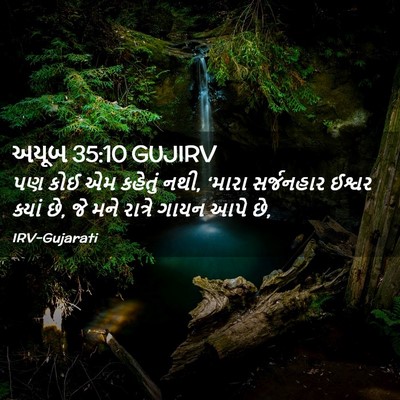 Picture 02 - અયૂબ 35:10 GUJIRV - પણ કોઈ એમ કહેતું - Bible Verse Picture