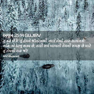 Picture 02 - અયૂબ 35:14 GUJIRV - તું કહે છે કે, તું - Bible Verse Picture