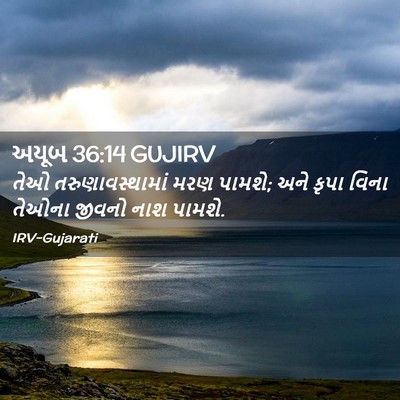 Picture 02 - અયૂબ 36:14 GUJIRV - તેઓ તરુણાવસ્થામાં - Bible Verse Picture