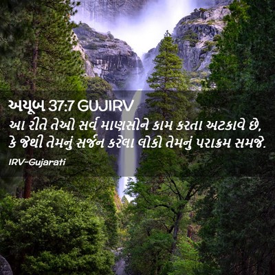 Picture 02 - અયૂબ 37:7 GUJIRV - આ રીતે તેઓ સર્વ - Bible Verse Picture