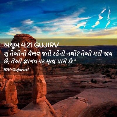 Picture 02 - અયૂબ 4:21 GUJIRV - શું તેઓનો વૈભવ જતો - Bible Verse Picture