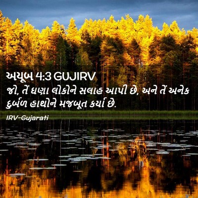 Picture 02 - અયૂબ 4:3 GUJIRV - જો, તેં ઘણા લોકોને - Bible Verse Picture