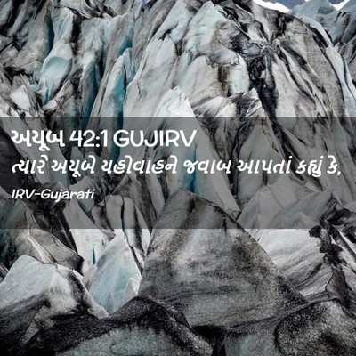 Picture 02 - અયૂબ 42:1 GUJIRV - ત્યારે અયૂબે - Bible Verse Picture