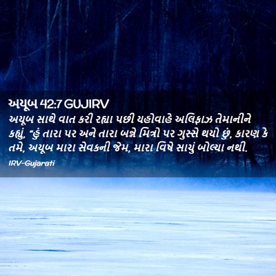 Picture 02 - અયૂબ 42:7 GUJIRV - અયૂબ સાથે વાત કરી - Bible Verse Picture