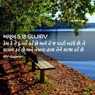 Picture 02 - અયૂબ 5:18 GUJIRV - કેમ કે તે દુ:ખી કરે - Bible Verse Picture