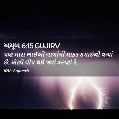 Picture 02 - અયૂબ 6:15 GUJIRV - પણ મારા ભાઈઓ - Bible Verse Picture
