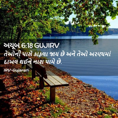 Picture 02 - અયૂબ 6:18 GUJIRV - તેઓની પાસે કાફલા - Bible Verse Picture