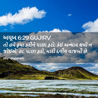 Picture 02 - અયૂબ 6:29 GUJIRV - તો હવે કૃપા કરીને - Bible Verse Picture