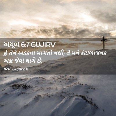 Picture 02 - અયૂબ 6:7 GUJIRV - હું તેને અડકવા - Bible Verse Picture
