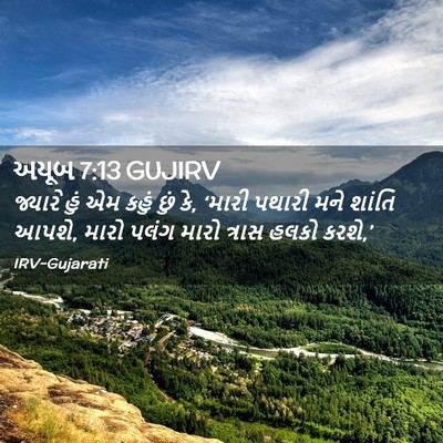 Picture 02 - અયૂબ 7:13 GUJIRV - જ્યારે હું એમ કહું - Bible Verse Picture
