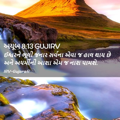 Picture 02 - અયૂબ 8:13 GUJIRV - ઈશ્વરને ભૂલી જનાર - Bible Verse Picture