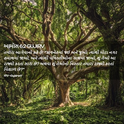Picture 02 - આમોસ 6:2 GUJIRV - તમારા આગેવાનો કહે - Bible Verse Picture