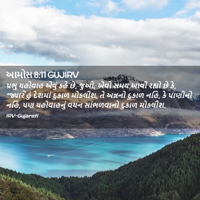 Picture 02 - આમોસ 8:11 GUJIRV - પ્રભુ યહોવાહ એવું - Bible Verse Picture
