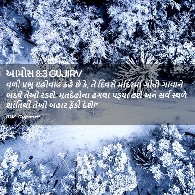 Picture 02 - આમોસ 8:3 GUJIRV - વળી પ્રભુ યહોવાહ - Bible Verse Picture