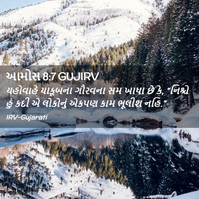 Picture 02 - આમોસ 8:7 GUJIRV - યહોવાહે યાકૂબના - Bible Verse Picture