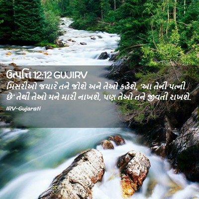 Picture 02 - ઉત્પત્તિ 12:12 GUJIRV - મિસરીઓ જયારે તને - Bible Verse Picture
