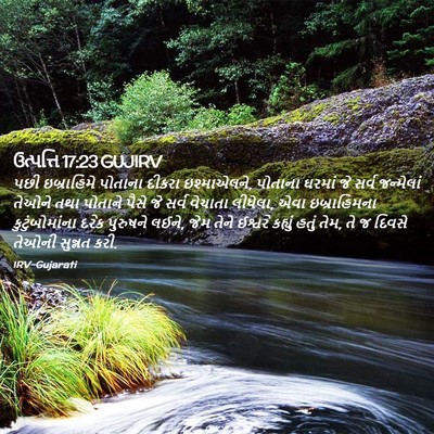 Picture 02 - ઉત્પત્તિ 17:23 GUJIRV - પછી ઇબ્રાહિમે - Bible Verse Picture