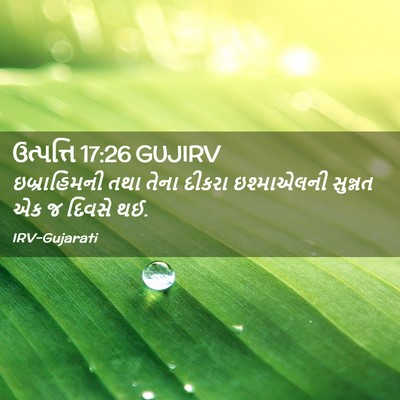 Picture 02 - ઉત્પત્તિ 17:26 GUJIRV - ઇબ્રાહિમની તથા - Bible Verse Picture