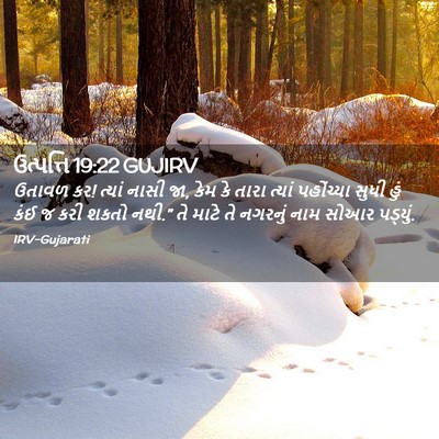 Picture 02 - ઉત્પત્તિ 19:22 GUJIRV - ઉતાવળ કર! ત્યાં - Bible Verse Picture