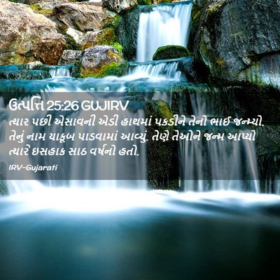 Picture 02 - ઉત્પત્તિ 25:26 GUJIRV - ત્યાર પછી એસાવની - Bible Verse Picture