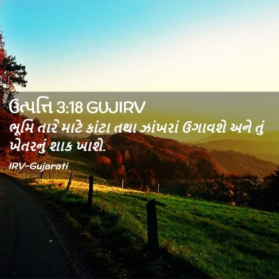 Picture 02 - ઉત્પત્તિ 3:18 GUJIRV - ભૂમિ તારે માટે - Bible Verse Picture