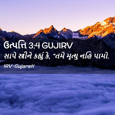Picture 02 - ઉત્પત્તિ 3:4 GUJIRV - સાપે સ્ત્રીને - Bible Verse Picture