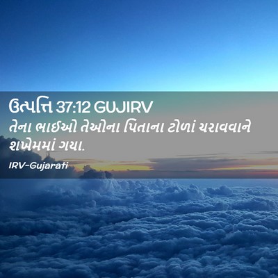 Picture 02 - ઉત્પત્તિ 37:12 GUJIRV - તેના ભાઈઓ તેઓના - Bible Verse Picture