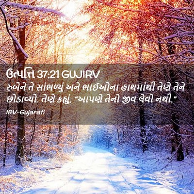 Picture 02 - ઉત્પત્તિ 37:21 GUJIRV - રુબેને તે - Bible Verse Picture