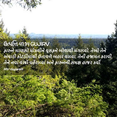 Picture 02 - ઉત્પત્તિ 41:14 GUJIRV - ફારુને માણસો - Bible Verse Picture