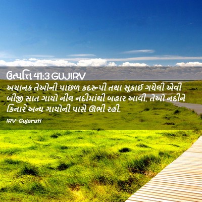Picture 02 - ઉત્પત્તિ 41:3 GUJIRV - અચાનક તેઓની પાછળ - Bible Verse Picture