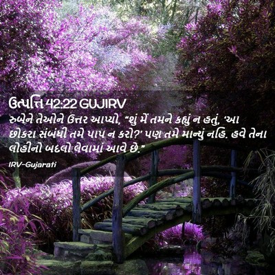 Picture 02 - ઉત્પત્તિ 42:22 GUJIRV - રુબેને તેઓને - Bible Verse Picture