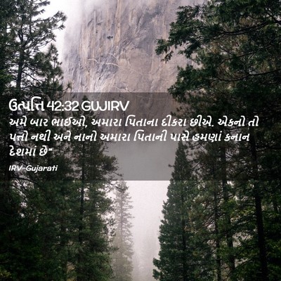 Picture 02 - ઉત્પત્તિ 42:32 GUJIRV - અમે બાર ભાઈઓ, અમારા - Bible Verse Picture