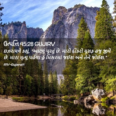 Picture 02 - ઉત્પત્તિ 45:28 GUJIRV - ઇઝરાયલે કહ્યું, - Bible Verse Picture