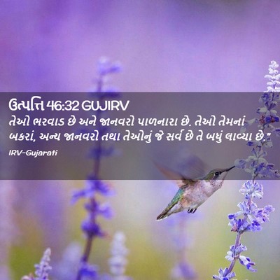Picture 02 - ઉત્પત્તિ 46:32 GUJIRV - તેઓ ભરવાડ છે અને - Bible Verse Picture
